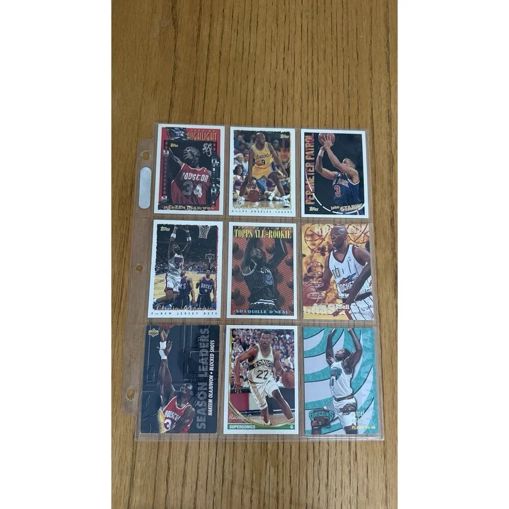 ‘95-96 Hoops Slamland Insert lot & Grant Hill Shaquille O’Neal Star 95 Cards